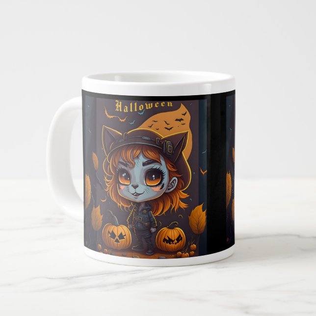 Halloween Large Coffee Mug (Front Left)