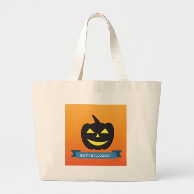 Halloween Large Tote Bag (Front)