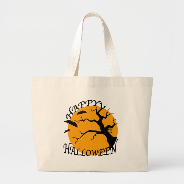Halloween Large Tote Bag (Front)