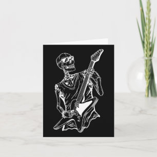 Halloween Lazy Costume Skeleton Guitar Musician  Card