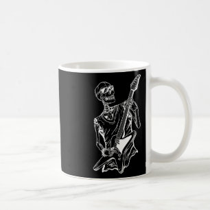 Halloween Lazy Costume Skeleton Guitar Musician Coffee Mug