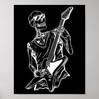 Halloween Lazy Costume Skeleton Guitar Musician