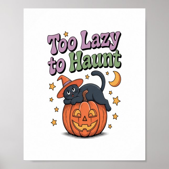 Halloween Lazy Ghost Poster (Front)