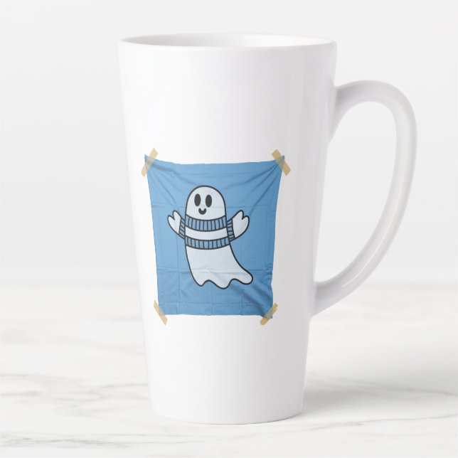 Halloween Lazy Taped Costume  Latte Mug (Right)
