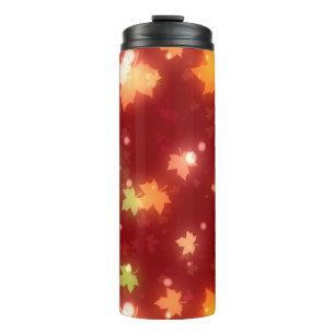 Halloween Leaves Autumn Thermal Tumbler