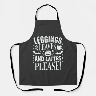 Halloween Leggings Leaves and Lattes Fall Coffee D Apron