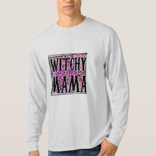Halloween Leopard Witchy Mama Birthday T-Shirt
