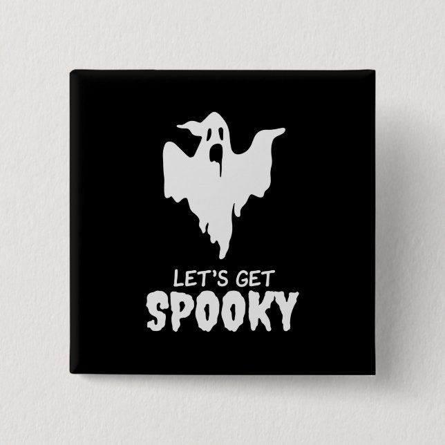 Halloween Let Get Spooky Birthday 15 Cm Square Badge (Front)