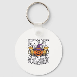 Halloween Let’s Get Smashed Pumpkin Beer Key Ring