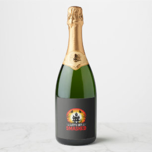 Halloween Lets Get Smashed Haunted House Sparkling Wine Label