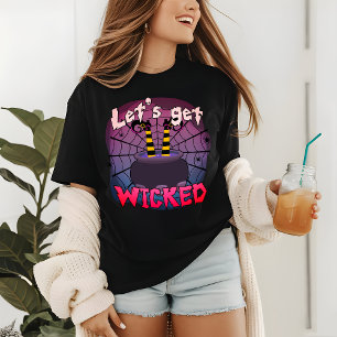 Halloween Let's Get Wicked Funny Scary Witch Tri-Blend Shirt