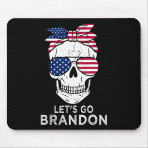 Halloween Let's Go Brandon Ndana Skull Aviation Su Mouse Pad