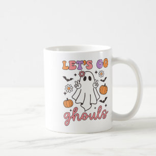 Halloween Let's Go Ghouls Ghost Retro Costume Wome Coffee Mug
