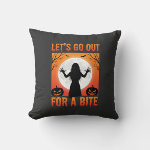 Halloween Let's Go Out For a Bite Horror Cushion