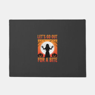 Halloween Let's Go Out For a Bite Horror Doormat