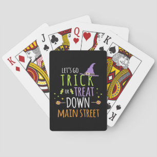 Halloween Lets Go Trick Or Treat Playing Cards