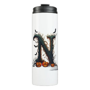 Halloween Letter N Single Tear Thermal Tumbler