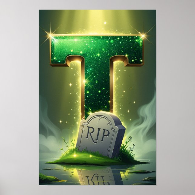 Halloween Letter T Poster | Childrens Wall Art (Front)
