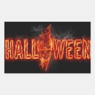 Halloween Lettering Rectangular Sticker