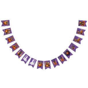 Halloween Letters With Graphics Bunting Banner