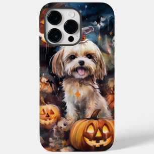 Halloween Lhasa Apso With Pumpkins Scary  Case-Mate iPhone 14 Pro Max Case