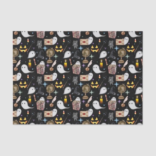 Halloween Library Tissue Paper (Front)