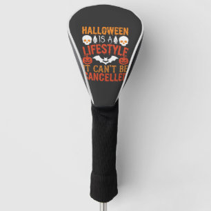 Halloween Lifestyle Bat Pumpkin Typography Vector Golf Head Cover