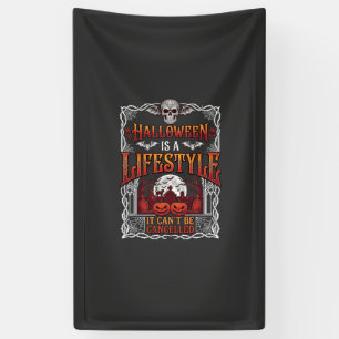 Halloween Lifestyle Bat Skull Graveyard Pumpkins F Banner
