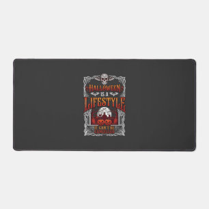 Halloween Lifestyle Bat Skull Graveyard Pumpkins F Desk Mat