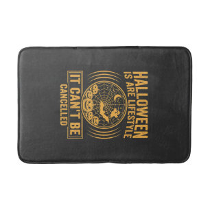 Halloween Lifestyle Bat Spider Web Design_1 Bath Mat