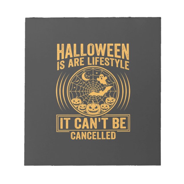 Halloween Lifestyle Bat Spider Web Design_1 Notepad (Front)