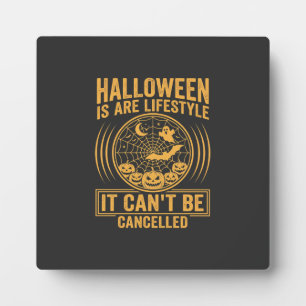 Halloween Lifestyle Bat Spider Web Design_1 Plaque