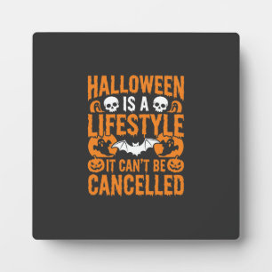 Halloween Lifestyle Spooky Bat Pumpkin Design Plaque