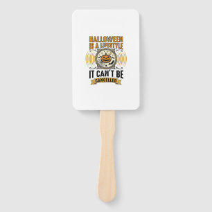 Halloween Lifestyle Vintage Pumpkin Typography Des Hand Fan