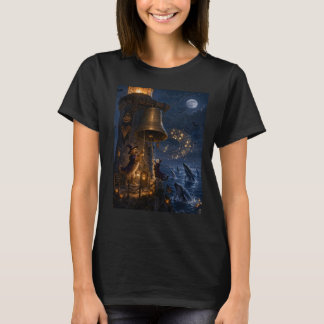 Halloween Lighthouse Bell Calling Whales Home Safe T-Shirt