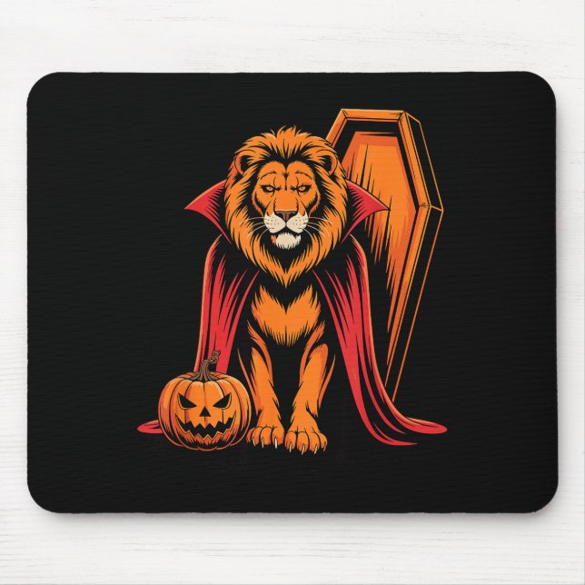 Halloween Lion Coffin Lions  Mouse Pad (Front)