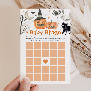 Halloween Little Boo Baby Shower Bingo Game