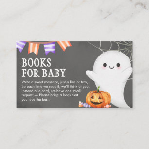 Halloween Little Boo Baby Shower Books for Baby Enclosure Card