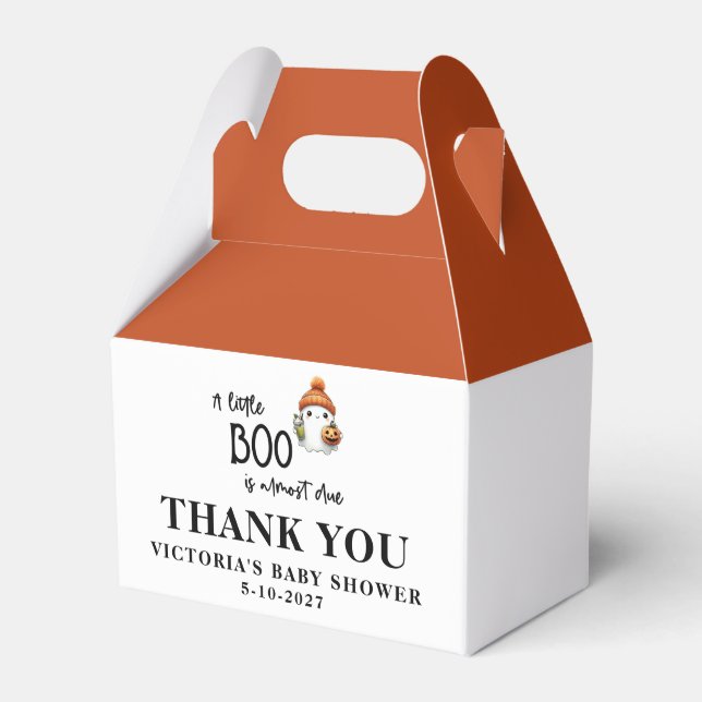 Halloween Little Boo Baby Shower Favour Box (Front Side)