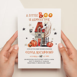Halloween Little Boo Baby Shower Invitation