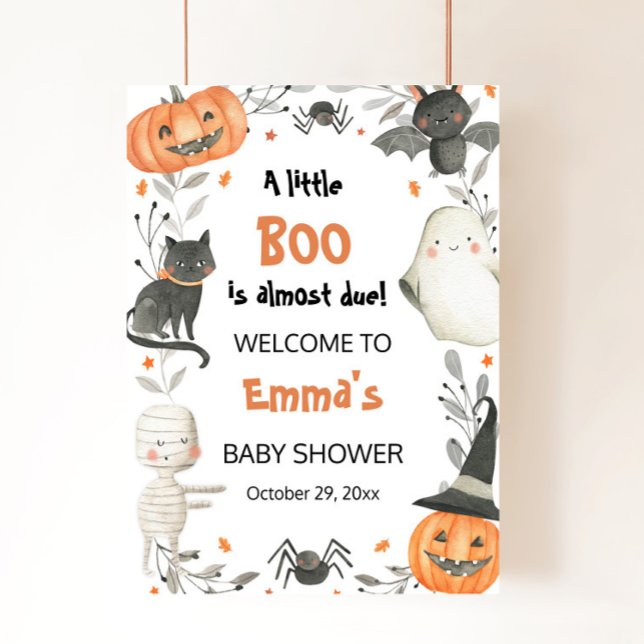 Halloween  Little Boo Baby Shower Welcome Sign (Creator Uploaded)