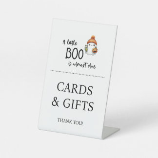 Halloween Little Boo Cards and Gifts Baby Shower  Pedestal Sign