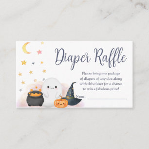Halloween Little Boo Diaper Raffle Baby Shower Enclosure Card