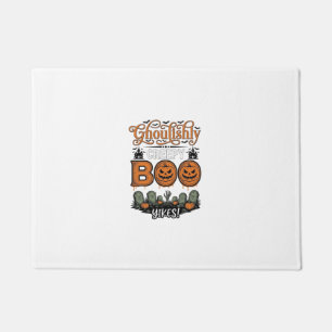 Halloween Little Boo Yah Cute Spooky Vector Design Doormat