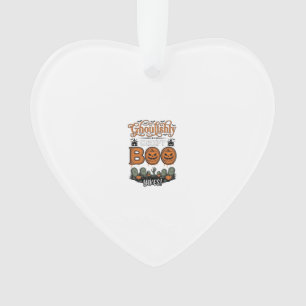 Halloween Little Boo Yah Cute Spooky Vector Design Ornament