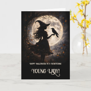 Halloween Little Enchanting Witch for Kids Girl Card