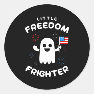 Halloween Little Freedom Frighter Classic Round Sticker