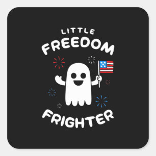 Halloween Little Freedom Frighter Square Sticker