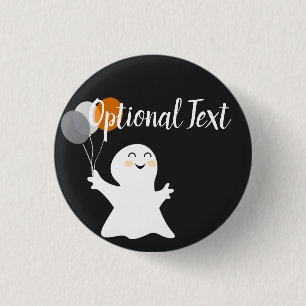 Halloween Little Ghost with Balloons 3 Cm Round Badge