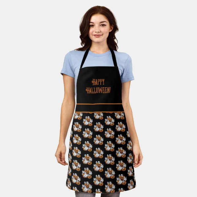 Halloween: Little Ghosts with Pumpkins -  Apron (Worn)